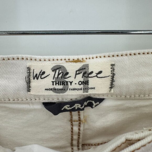 We The Free Women's White Flare Stretch Curvy Jeans Size 31 - Picture 6 of 7